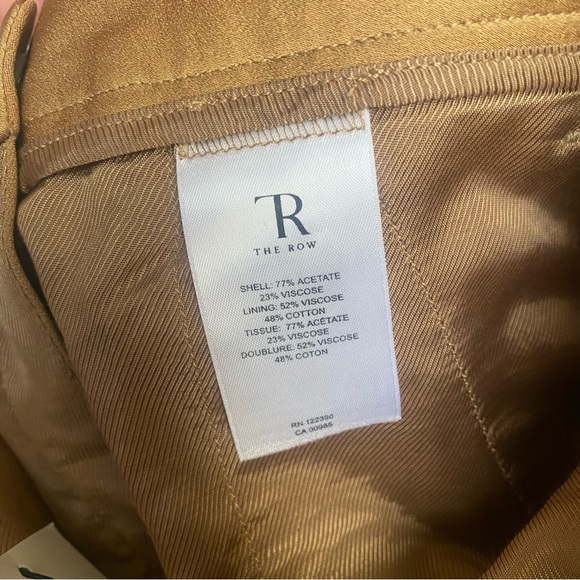 The Row Mocha Brown Straight Leg Trousers SZ 2 - Picture 7 of 8